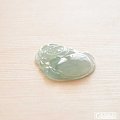 冰种通透起光晴绿色佛公吊坠、挂件 天然A货翡翠