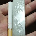 和田白玉【玉友园】45.5克十分细腻的牌子-----节节高