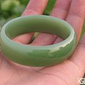 一细碧玉鸭蛋青手镯-内径51.5