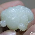 和田白玉【玉友园】34.9克油膏般小丑蟾