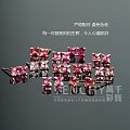 【公主方耳钉】天然粉红色碧玺耳钉-14K玫瑰金-团批发