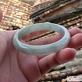 ~翡翠(A货)--三色--58圈口镯子