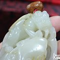 和田白玉【玉友园】独籽大把件---福寿双全