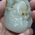 和田白玉【玉友园】独籽大把件---福寿双全