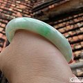 翡翠A货--飘阳绿--54MM圈口圆条