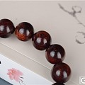 【紫云檀舍】海南黄花梨 紫油梨 根料 12mm 平安串