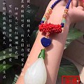 和田玉大兰花毛衣链