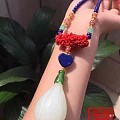 和田玉大兰花毛衣链