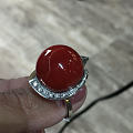 珊瑚圆珠戒指