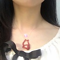 天然红珊瑚 💞圈圈 配18k金链子 美丽大方 🍂