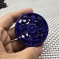️青金石精品镂空雕花牌～无白撒金。无裂。