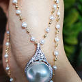珍珠镶嵌挂链--很心水的生日礼物