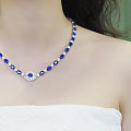 【泰勒彩宝】25.95ct蓝宝石项链