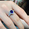 哇，最爱的皇家蓝蓝宝石戒指定制到手啦