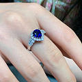哇，最爱的皇家蓝蓝宝石戒指定制到手啦