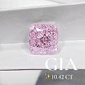 GIA  - 10.42CT - Light Brown Pink IF -...