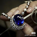 求个洋气点的椭圆形蓝宝石项链镶嵌款式