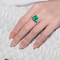 #泰勒彩宝#3.3ct极微油祖母绿戒指