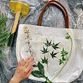 植物拓染看起来好有趣