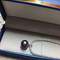 妖艳紫珍珠+3mm近圆ak珍珠项链