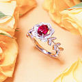 玫瑰～1卡红宝石戒指💍