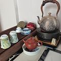 在家喝茶，用电木茶盘还是茶席？！