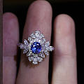 这个蓝宝石镶嵌款式真的太美，太好看了，做了两用款，18K金➕天然圆形钻➕培育...