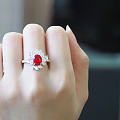 超漂亮的红宝石戒指💍～