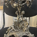 1787年由著名的银行家族罗斯柴尔德家族收藏的纯银中央银器天使果盘摆件。