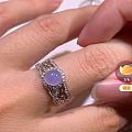 紫蛋蕾丝戒指