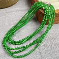 新品阳绿色小米珠项链DIY，三条叠戴真美