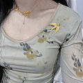 蝴蝶夫人和燕子鸟语花香风这个项链感觉只适合搭配大领口的衣服