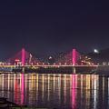 夜跑途中的城景，美哒