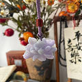 给紫镯子配了一朵紫莲花