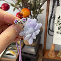 给紫镯子配了一朵紫莲花