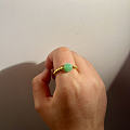 一些零碎料DIY了一个翡翠戒指