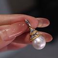 姐妹们看我买的珍珠吊坠和戒指