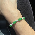 晒晒早期镶嵌的辣绿葫芦手链！