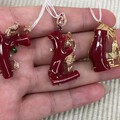 深海宝石原枝18k金钻镶吊坠