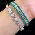 实力买家秀🌝异型钻手链🆚祖母绿宝石钻石手链
