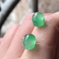 翡翠高冰阳绿彩底色苹果珠