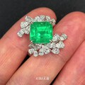 【泰勒彩宝】哥伦比亚无油祖母绿戒指4.18ct