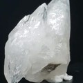 双椎半透明白色方解石矿物标本 玻璃光泽