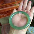 和田玉湖水绿圆条手镯 内径56.5mm