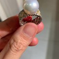 9k镶卡12+澳白戒指