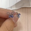 黑金蓝宝双蝴蝶戒指出货啦