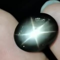 好有个性的一颗黑色星光蓝宝石