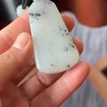 和田玉新疆点墨青花籽料无事牌