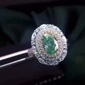 18k金镶嵌Gia天然绿钻戒指💍吊坠两用款，主石：2.01ct