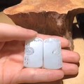 和田玉籽料 一对龙凤牌 